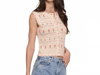 Heartloom Lucrezia Pointelle Vest In Ecru In Multi