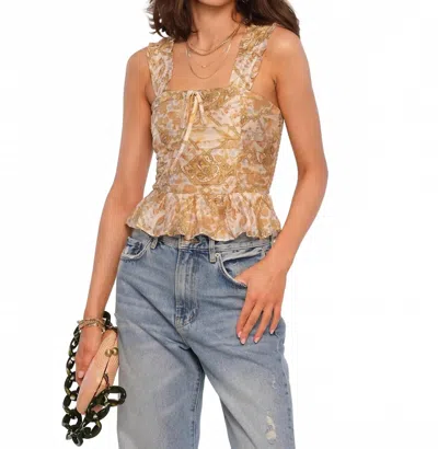 Heartloom Maella Top In Patchwork In Gold
