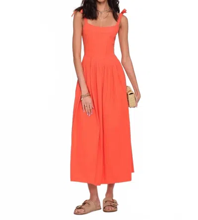 Heartloom Malani Midi Dress In Flame In Orange