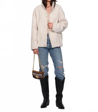 Heartloom Maria Cozy Faux Shearling Jacket In Ivory In Neutral