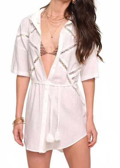 Heartloom Marion Cover Up Shirt Dress In White