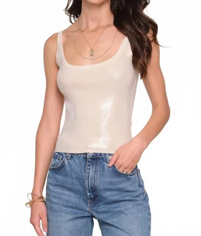 Heartloom Marta Tank Top In White In Gold