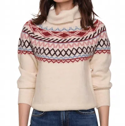 Heartloom Mason Cozy Fall Knit Sweater In Ivory In Multi