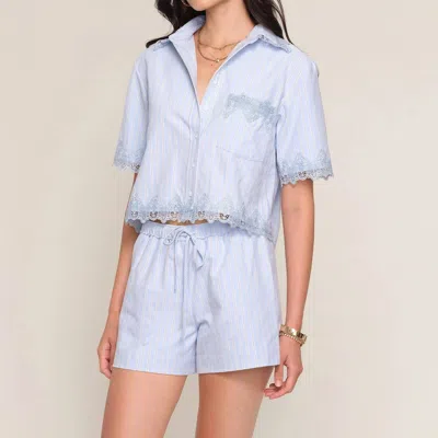 Heartloom Mayer Two Piece Short Set In Sky Blue