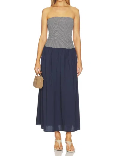 Heartloom Mikella Two-tone Maxi Dress In Indigo In Multi