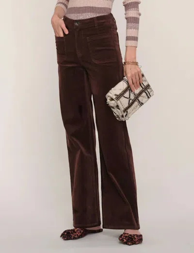 Heartloom Mila Pant In Chocolate In Burgundy