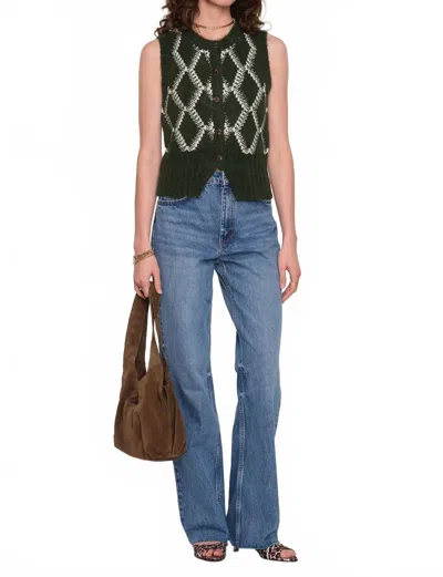 Heartloom Mina Vest In Olive In Green