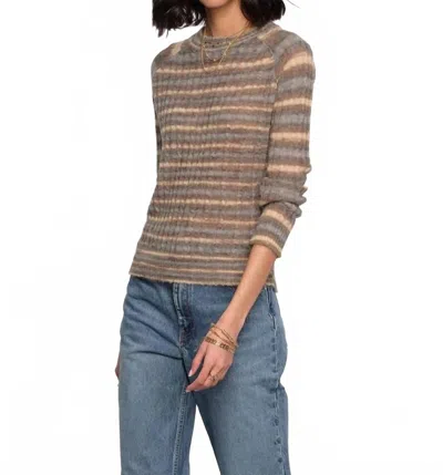 Heartloom Mira Sweater In Ecru In Animal Print