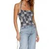 Heartloom Morena Cami In Gray/blue In Grey