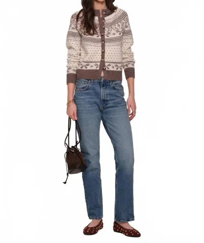Heartloom Morrie Cardigan In Mocha In Multi