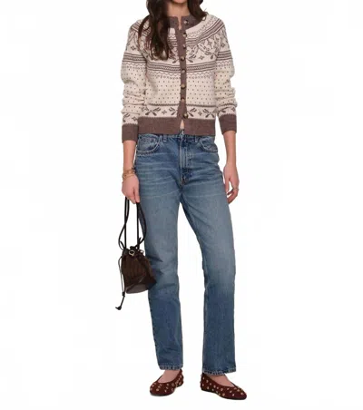 Heartloom Morrie Cardigan In Snow In Multi