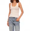 Heartloom Naomi Knit Tank Top In Eggshell In White
