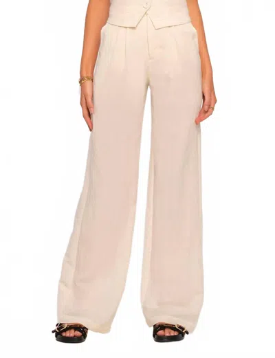 Heartloom Odessa High Waist Wide Leg Pant In Ivory In Neutral