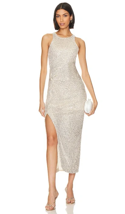 Heartloom Oli Dress In Metallic Silver