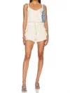 Heartloom Opal Romper In Putty In White