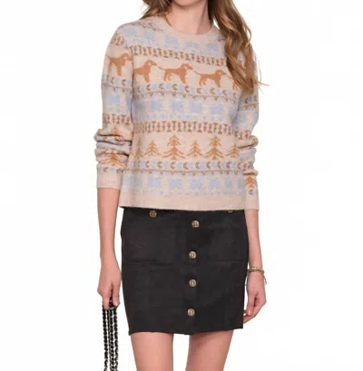 Heartloom Priya Long Sleeve Sweater In Ivory In Multi