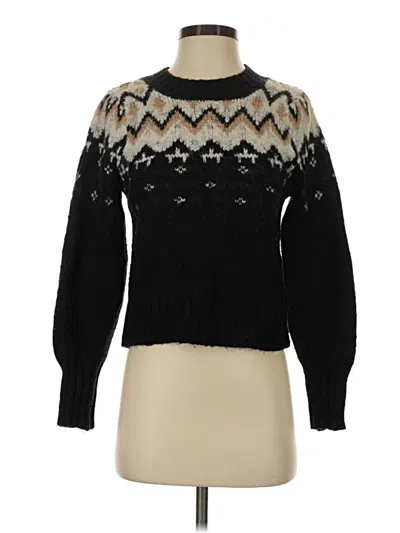 Pre-owned Heartloom Pullover Sweater In Black