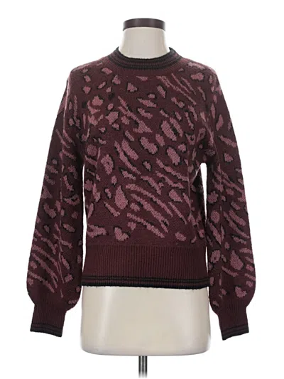 Pre-owned Heartloom Pullover Sweater In Burgundy