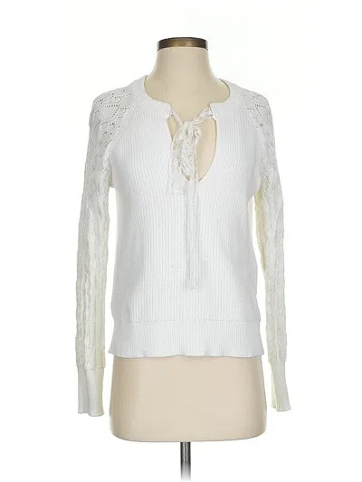 Pre-owned Heartloom Pullover Sweater In White