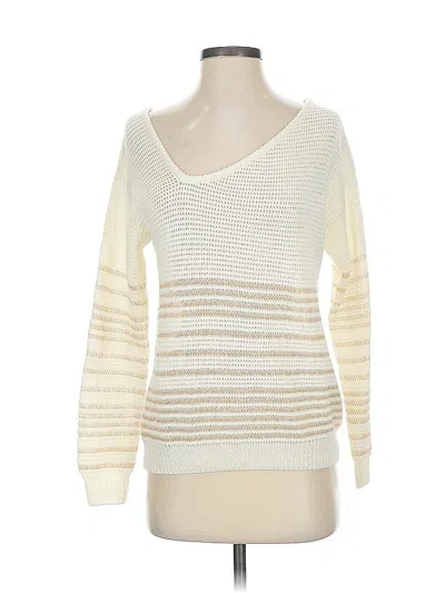 Pre-owned Heartloom Pullover Sweater In White