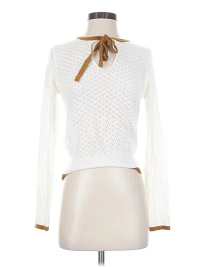 Pre-owned Heartloom Pullover Sweater In White