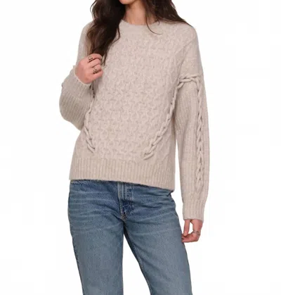Heartloom Raven Crew Neck Knit Sweater In Oat In Neutral