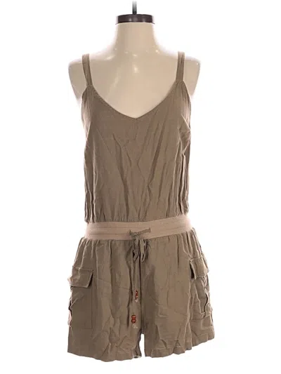 Pre-owned Heartloom Romper In Tan