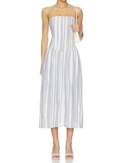 Heartloom Ronan Midi Dress In Eggshell White In Gray