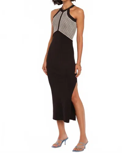 Heartloom Rosette Midi Dress In Black