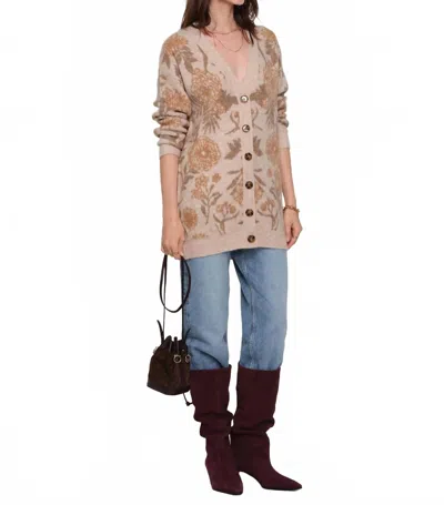 Heartloom Ryan Relaxed Fit Cardigan In Beige In Brown