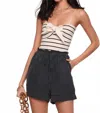 Heartloom Sabine Elastic Waist Short In Black In Black