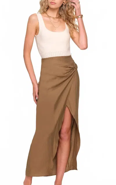 Heartloom Salome Midi Skirt In Beige In Brown
