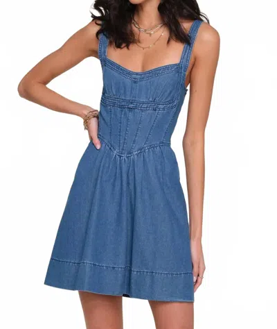 Heartloom Saria Mini Dress In Rain In Blue
