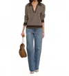 Heartloom Serene V-neck Sweater In Coco In Brown