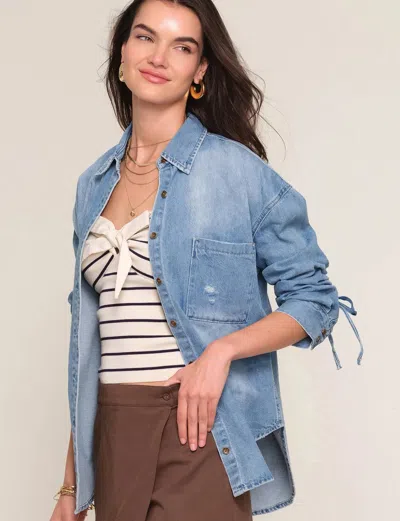 Heartloom Shayla Shirt In Denim In Blue