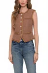 Heartloom Shirley Tweed Vest In Graham In Brown