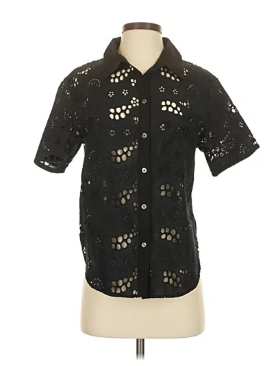 Pre-owned Heartloom Short Sleeve Button Down Shirt In Black