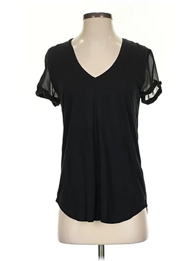 Pre-owned Heartloom Short Sleeve Top Black V-neck Tops