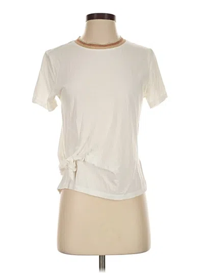 Pre-owned Heartloom Short Sleeve Top Ivory Crew Neck Tops