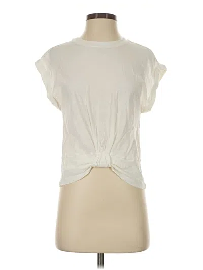 Pre-owned Heartloom Short Sleeve Top Ivory Keyhole Neckline Tops