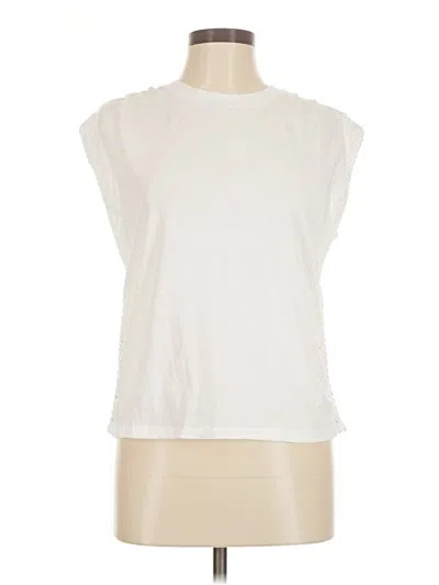 Pre-owned Heartloom Short Sleeve Top White Cowl Neck Tops