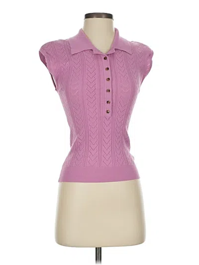 Pre-owned Heartloom Short Sleeve Turtleneck In Pink
