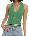 Heartloom Skylar Knit Vest In Green In Green