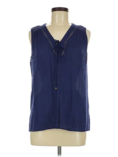Pre-owned Heartloom Sleeveless Blouse In Blue