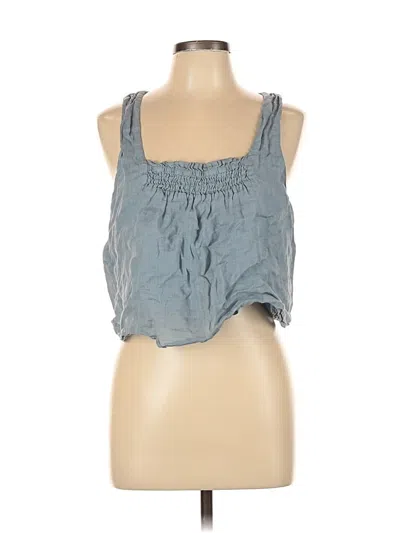 Pre-owned Heartloom Sleeveless Blouse In Blue