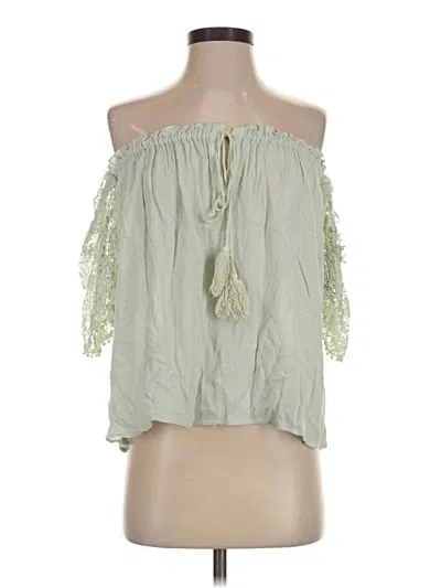 Pre-owned Heartloom Sleeveless Blouse In Green