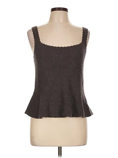 Pre-owned Heartloom Sleeveless Top Brown Strapless Neckline Tops