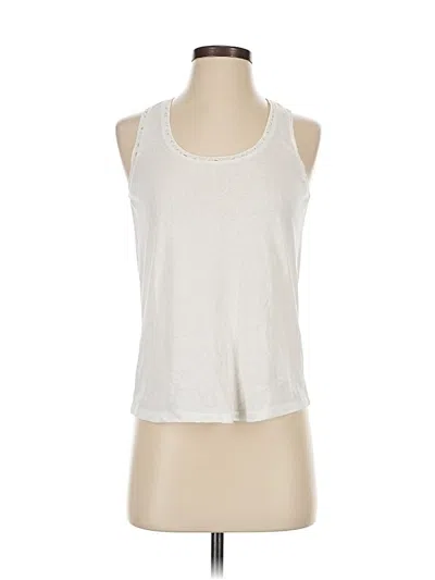 Pre-owned Heartloom Sleeveless Top White Halter Neckline Tops