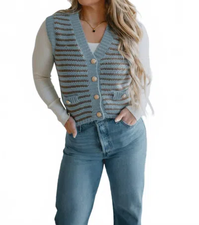 Heartloom Stripe Ascher Vest In Blue