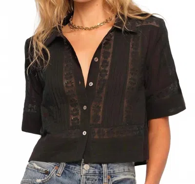 Heartloom Suki Short Sleeve Top In Black